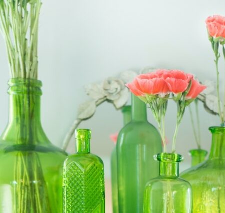 Glass Bottle Glam: Upcycled Vases and Lamps